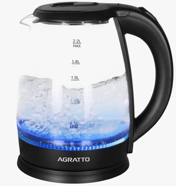 Chaleira Elétrica de Vidro 2,2 Litros - Agratto 127V